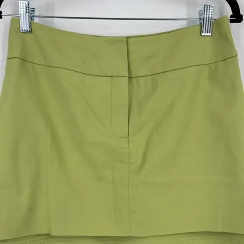 Etcetera Women's Tiered Layered Woven Fully Lined Skirt Bold Lime Green Size 6