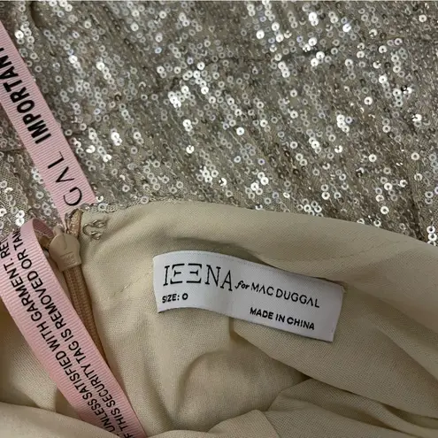 Mac Duggal Sequin Side Slit Column Gown