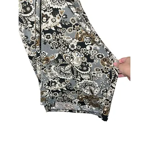 Vintage Studio Soleil Y2K Paisley Print MIDI Dress Size L Gold Size L