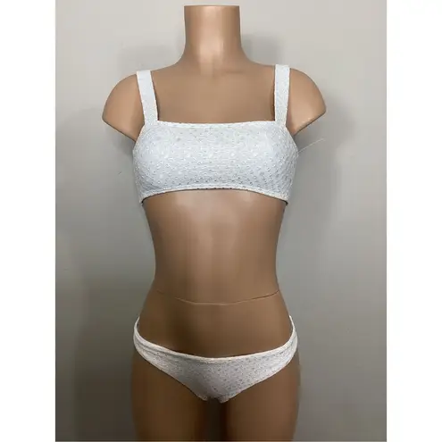 PilyQ New. white bikini set. Medium. Retails $149