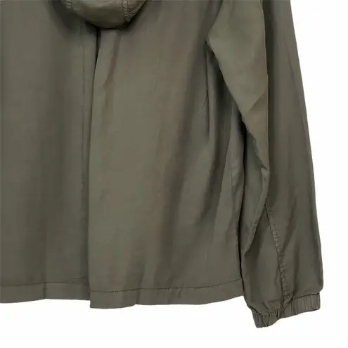 Sanctuary  Hooded Snap Front Utility Jacket Womens Large Army Green NEW