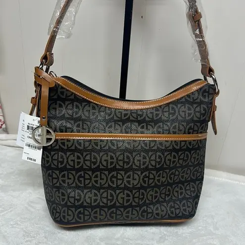 Giani Bernini Black and Brown Shoulder Bag with Elegant Design