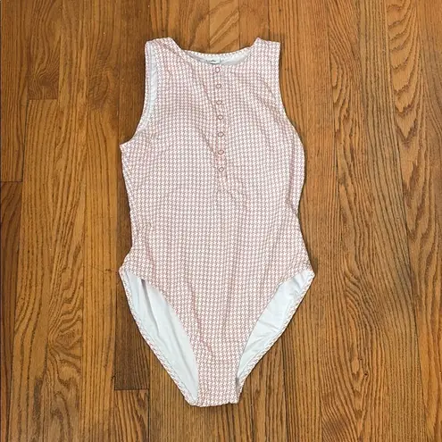 ANDIE Malibu One Piece Swimsuit Houndstooth Koi size Small NWT
