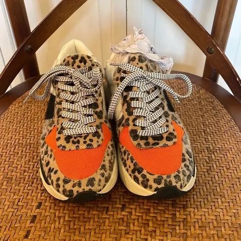 White Raven Loyal leopard print platform sneaker 6 Orange