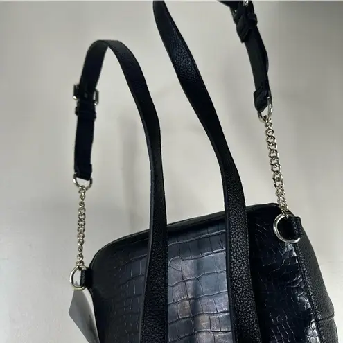 Love moschino NEW Backpack Black Faux Leather Croc-Effect Bag