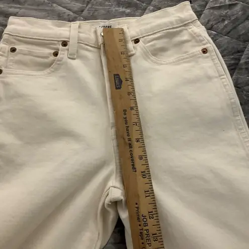RE/DONE 80s Slim Straight White Denim Jeans Womens 25 Cotton retro vintage