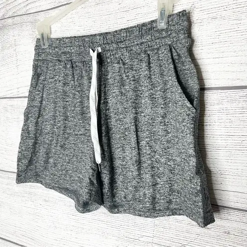 Pacific trail Heather Gray Athletic Drawstring Cozy Lounge Shorts Size Small