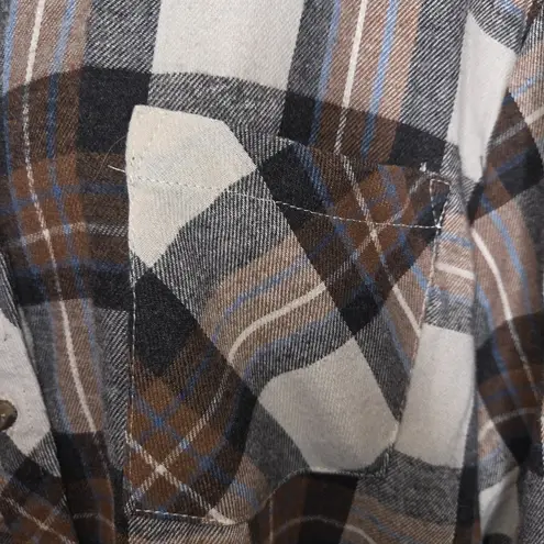 L.i.f.e. Love Is For Eternity Plaid Button Up Flannel Shirt Size XL