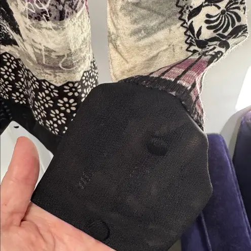 Alberto Makali Abstract Art Print Long Sleeve Top Blouse Size L Purple