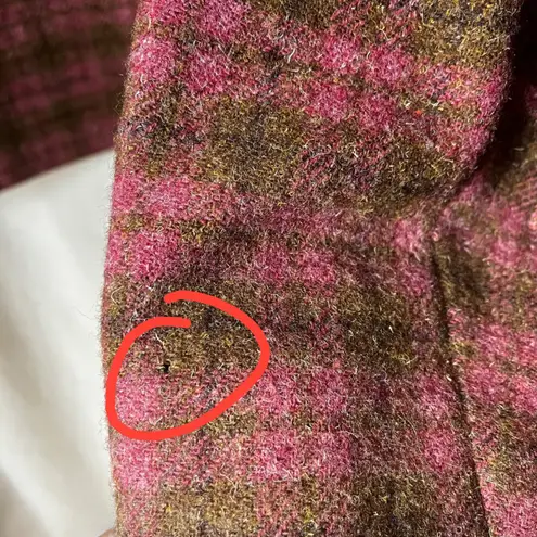 Pendleton Vintage Pink Brown Plaid Wool Jacket Skirt Suit Set XS-S