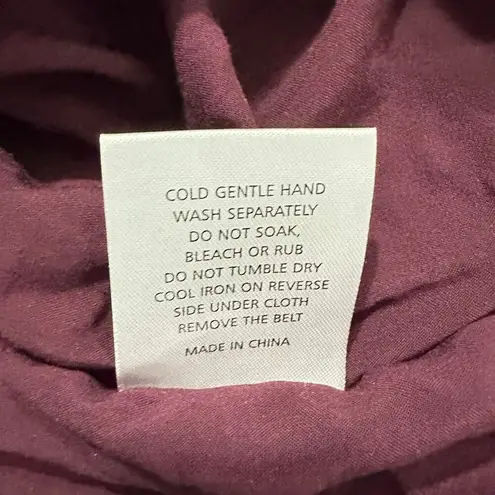 The Jetset Diaries Verona Dress Women Small Plum Mini Lace Long Sleeve Open Back