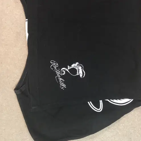 Graphic Tee with Rockabilly Gal Women's Short Sleeve Size Small Black