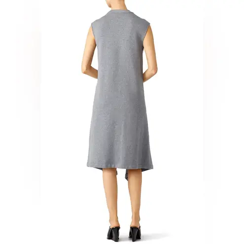Marni Gray Tunic Dress Wool Sideswept Hem Symmetrical Minimalist IT 42/US 6 Silver