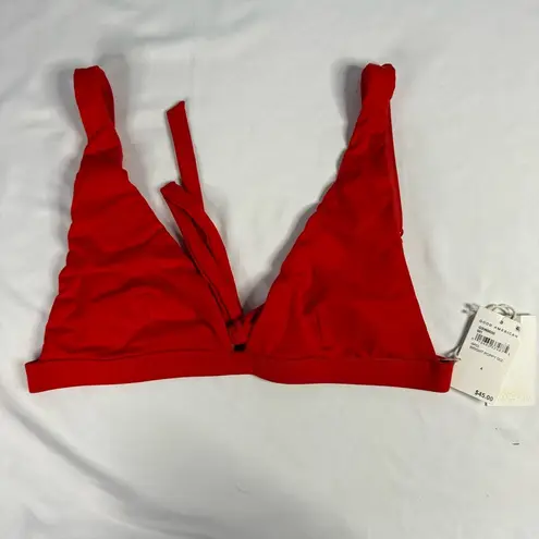 Good American NWT  Size 4 / XL Bright Poppy Red Sexy Boost Bikini Top Adjustable