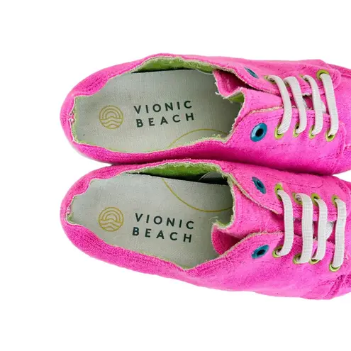 Vionic Beach Pink Breeze Terry Cloth Slip On Sneakers Sz 6.5