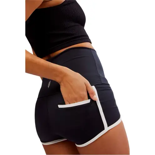 Free People Movement Island Time Shorts – Black & White Trim – Size S NWT