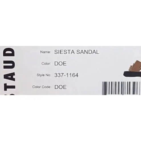 STAUD SIESTA SANDAL COLOR DOE SHERPA TRIM/FOOTBED WOMENS SHOES EU 40