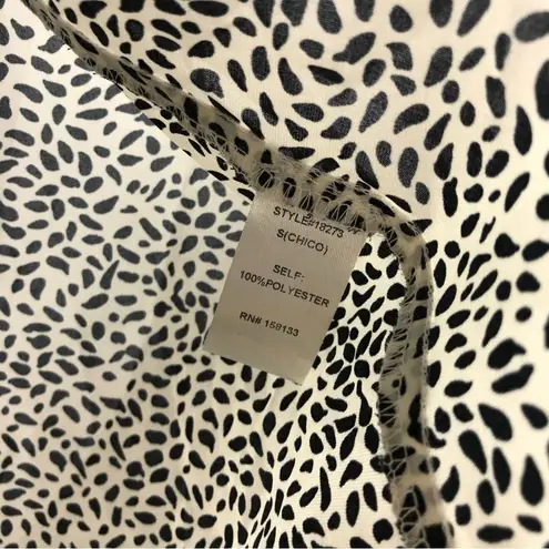 Staccato White & Black Dot Printed Ruffle Sleeveless Blouse S