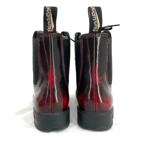 Blundstone Boots Bordeaux Brush Red Leather Lace Up Chelsea Shoes Size AU 4.5