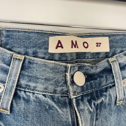 NWT AMO $309 Billie Loose Fit Straight Leg Ankle Jeans Size 27 Blue Denim