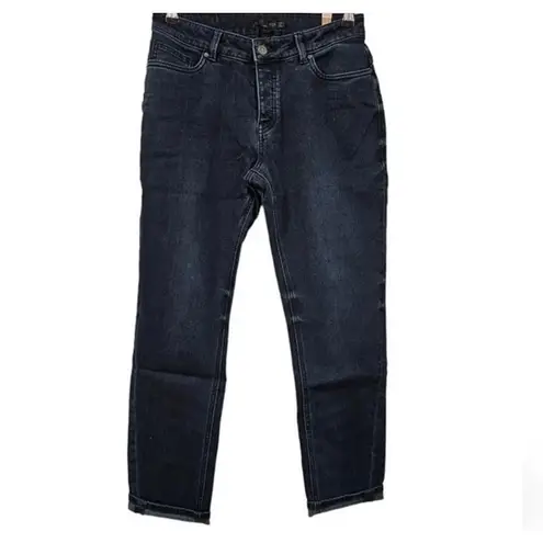 prAna NWT Buxton Mid-Rise Crop Button Fly Slim Boyfriend Stretch Jean 6 Blue