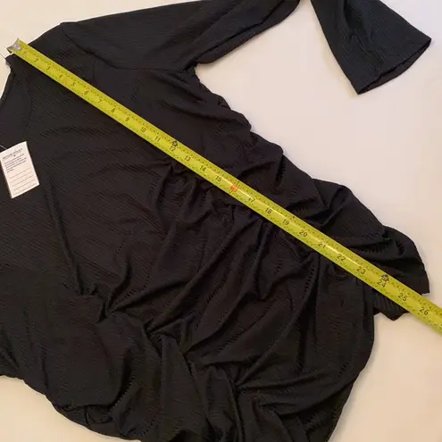 Jolie & Joy bodycon black long sleeve top 3X NWT
