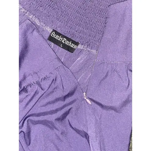 Scarlett Darkness Victorian Ruffled Bottom Prairie Gothic Purple Maxi Skirt Sz L