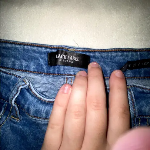 Black Label C'est Toi Womens Very Raw Hem Skinny Jeans Size 29 Blue