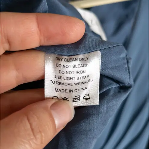 Azazie Yetta Maternity Dress Twilight A-Line V-Neck Gathered Chiffon Women's A14