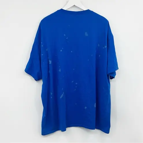 New York Mets Bleach Splatter V Neck Short Sleeve Shirt Size 3XL