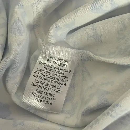 Jude Connally Megan Short Dress Chinoiserie Print Asian Artsy Size XS Blue White