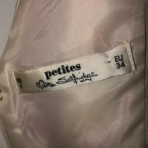 Miss Selfridge Petites Pink Jacquard Floral Dress Vintage 1990s Y2K XS