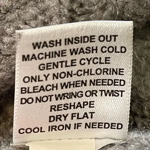 Elle | Gray Cable Knit 3/4 Length Sleeve Sweater | Small