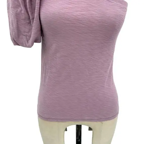 Nation Ltd Raina Balloon Sleeve One Shoulder Tee in Voodoo Purple Size XS