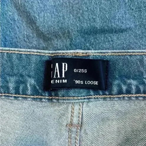 Gap  cargo blue 90s loose high rise jeans in size 0 / 25 short