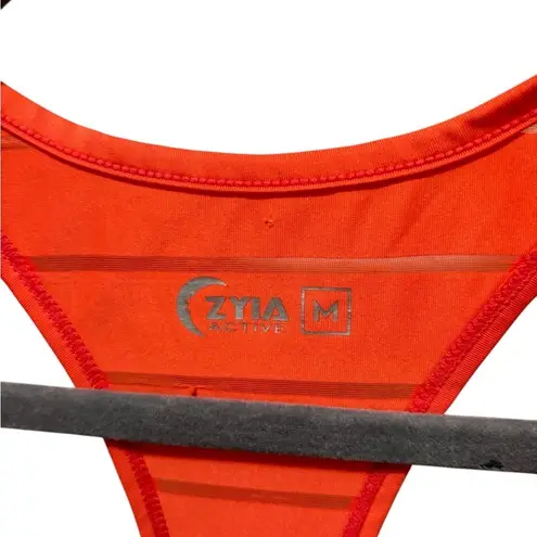 Zyia Lot 4 Athletic Tank Tops Size M Racerbacks Orange Coral Poppy White Camo