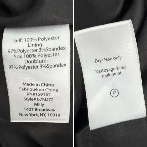 Milly Kait Tile Lace Midi Dress black strapless Size 0