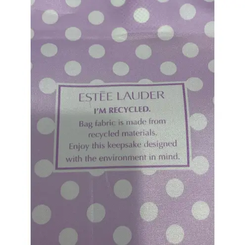 Estée Lauder Cute Lavender Polka Dot Tote Bag Large Casual Shopping Beach Bag