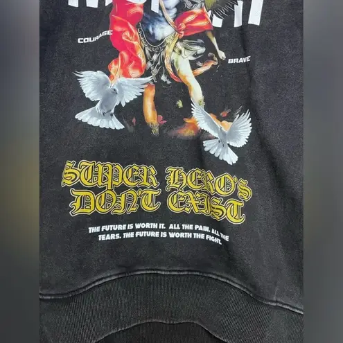 PHILOCTETES MONDAY Crewneck Graphic Sweatshirt Pullover Unisex Sz XL NWT Black