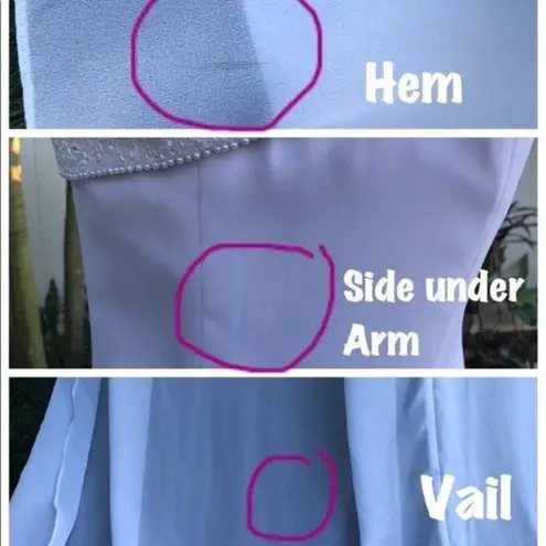 St. Tropez Nwt strapless beaded bodice wedding dress size 10 with veil