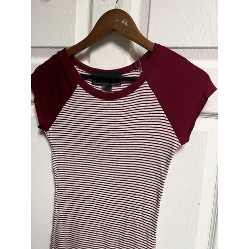 Polly & Esther 015-014 Bodycon T-Shirt Dress‎ Women's Size M Striped Stripe  - Image 3