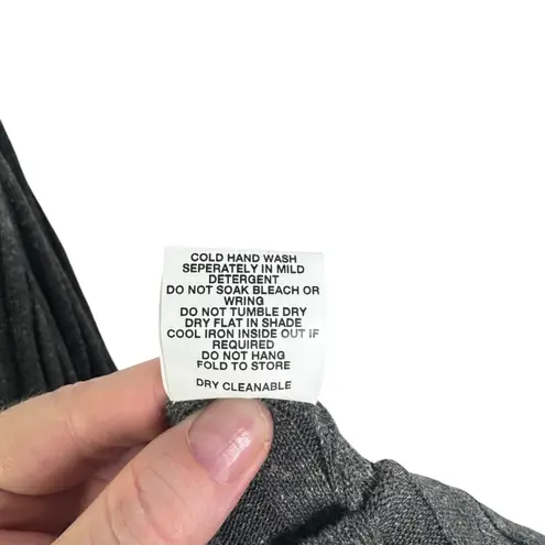 Dissh Goldie Slate Marle Midi Dress Halter Ribbed XL Grey Stretch linen Blend Gray