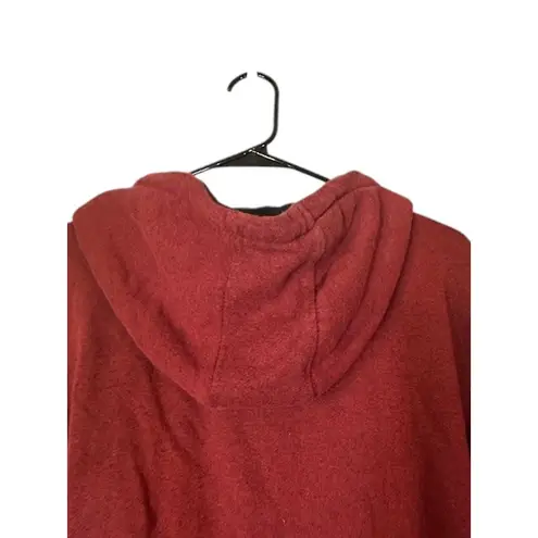 CSG Maroon Cotton Blend Hooded Full Zip Casual Sweat Jacket Men Sz XL Red