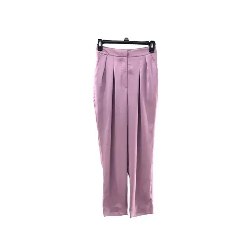 SELMACILEK Pleated High Rise Pant in Lilac Purple Size XS