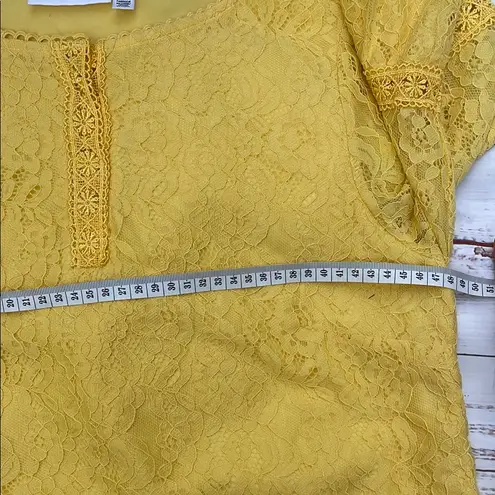 Rafaella Yellow Bell Sleeve Ruffled Blouse