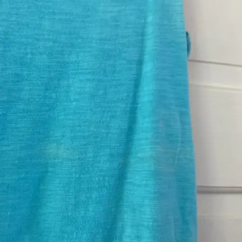 Neon Buddha Blue Layered Cotton Dress Sleeveless Comfort Pool Beach Size XS