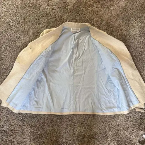 The Works Saks Fifth Avenue Women's Linen Blazer Jacket Career Size 16 Office