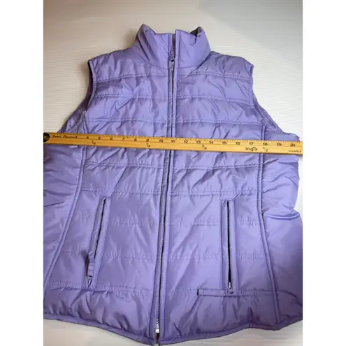 SB Active St Johns Bay Womens Puffer Vest Full Zip Sleeveless Jacket Lavender L Purple Size L
