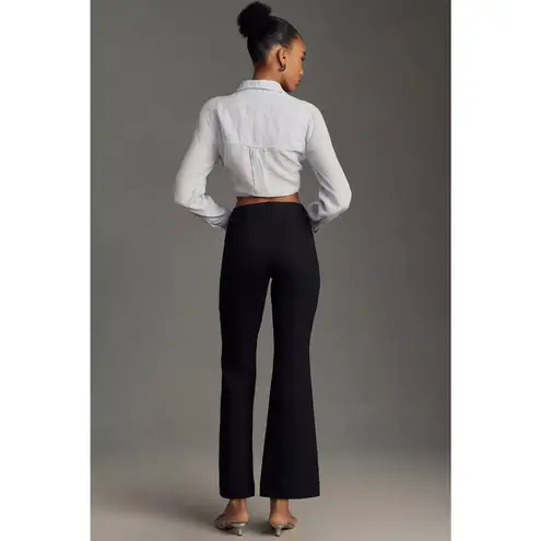 Maeve Anthropologie The Margot Kick-Flare Black High Rise Cropped Pants Size S