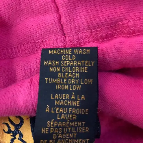 Browning Hoodie Womens M Used Pink Rhinestone